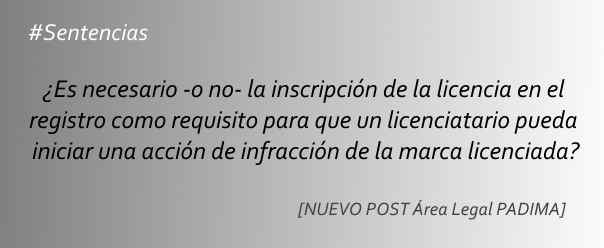 Área legal de Padima sobre sentencias